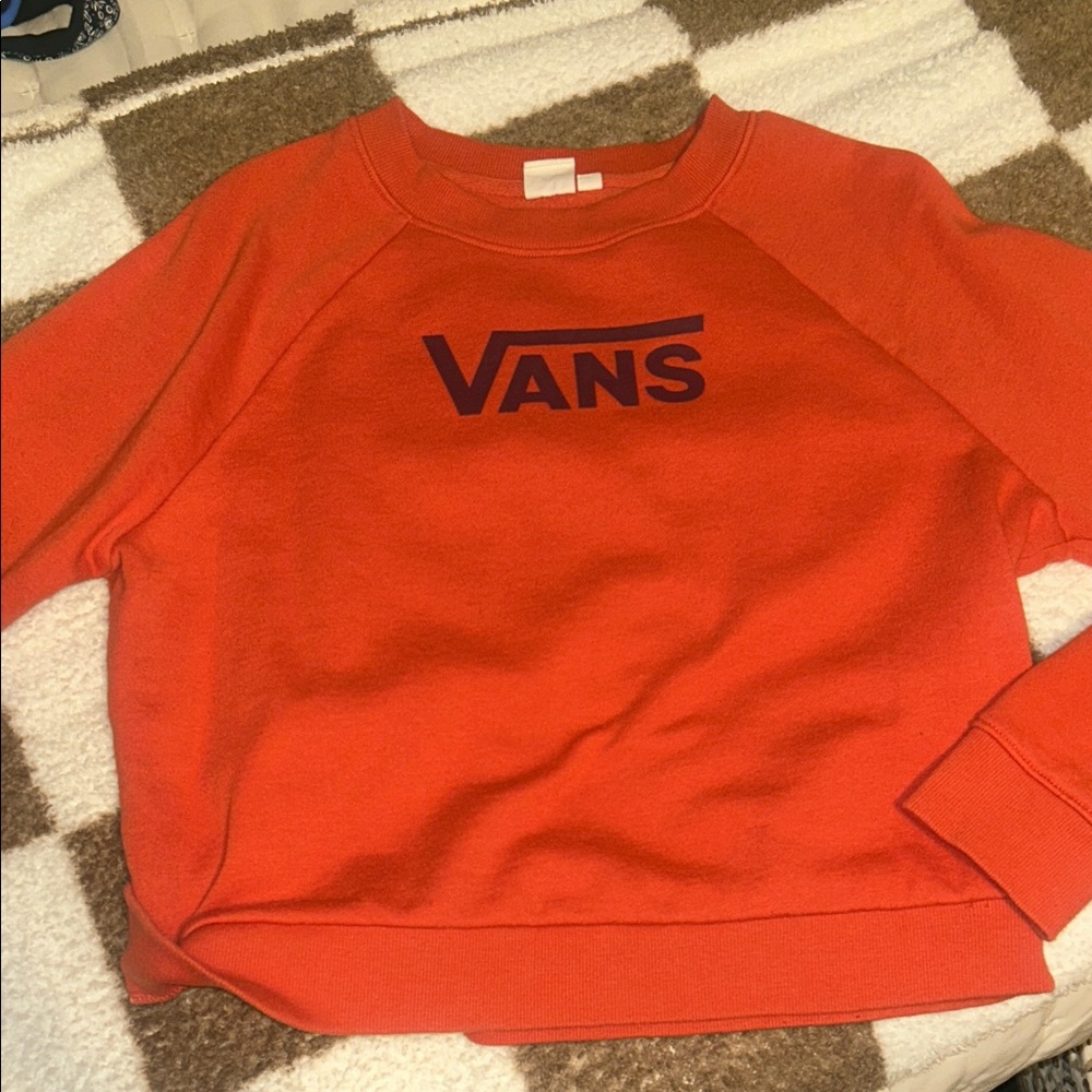 Vans Orange Sweatshirt with Navy Logo